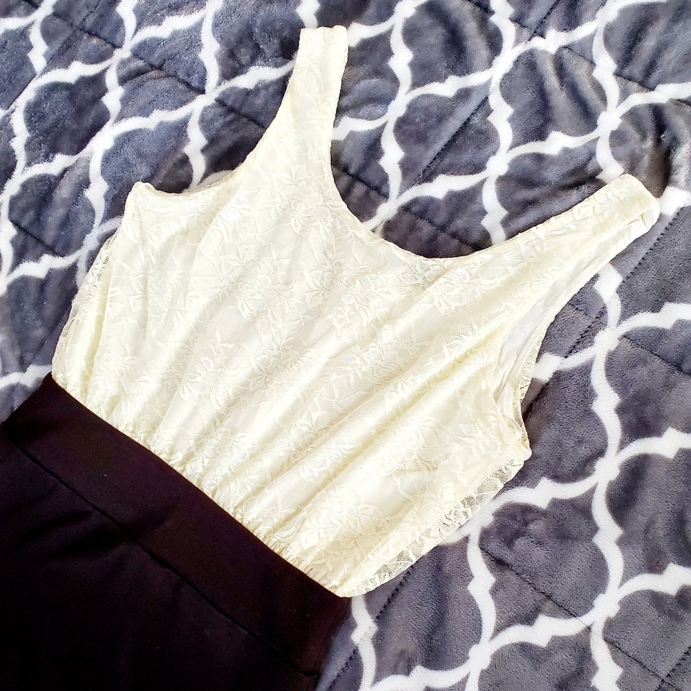 Lace top bodycon dress